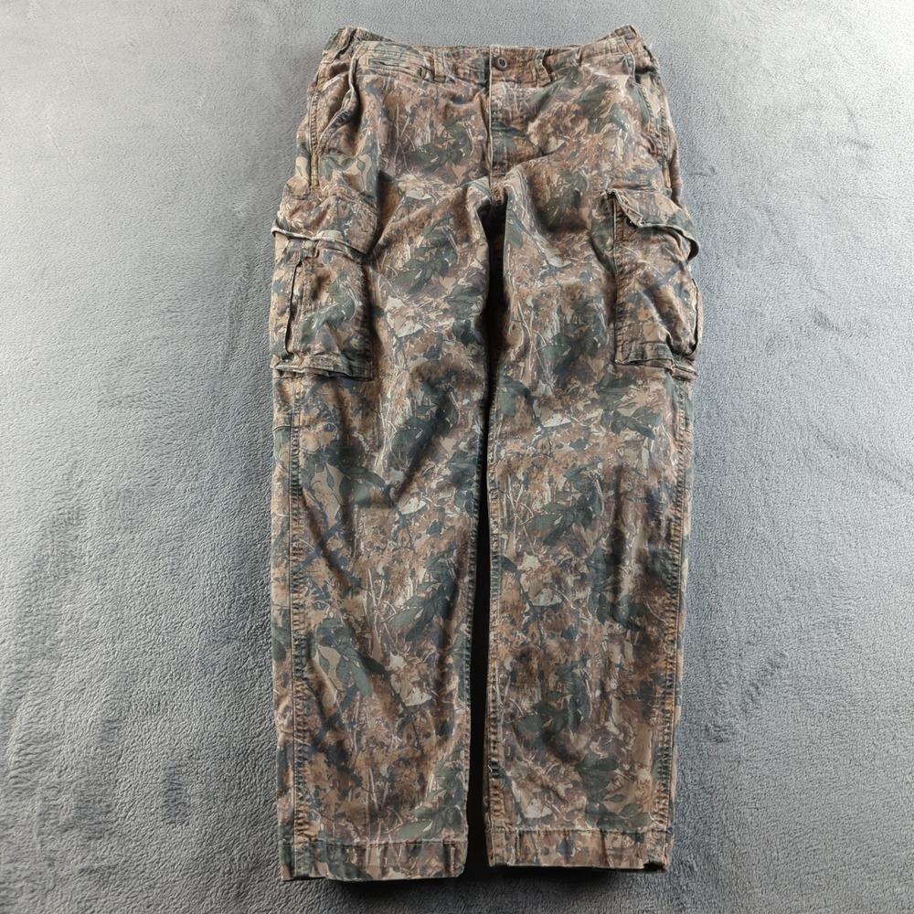 American Eagle Cargo Pants Mens 29x26* Brown Camo Straight Fit Stretch‎ Hunting